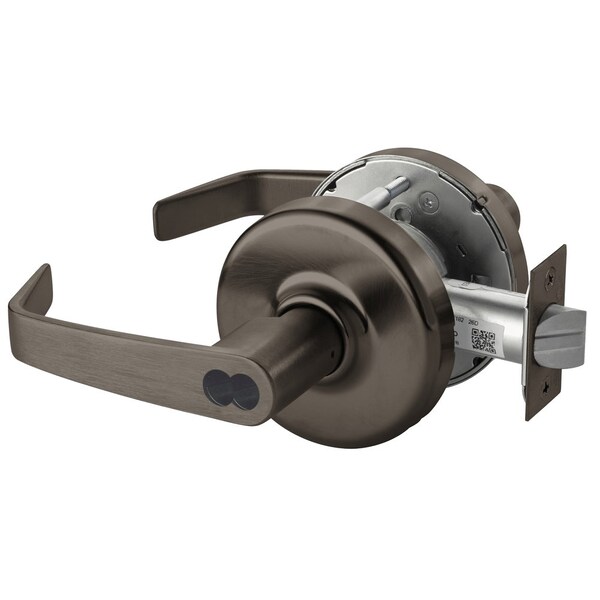 Grade 1 Classroom Cylindrical Lock, Newport Lever, LFIC 6-Pin Less Core, Oil-Rubbed Bronze Finish